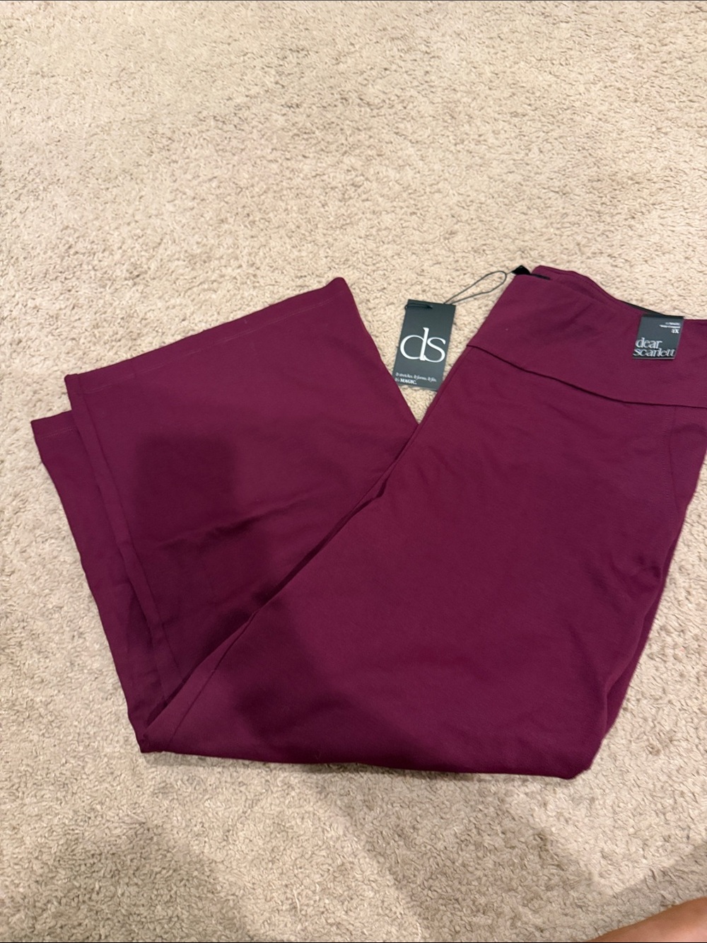 NWT Dear Scarlett wine colored dress pants
